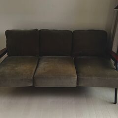 3人掛けソファ アイアン グリーンの画像