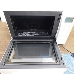 【JM695】美品♪ Panasonic パナソニック カウンタートップ オーブンレンジ 23L コンパクトモデル フラットテーブル 遠赤ヒーター 蒸気センサー ホワイト NE-FS301-Wの画像