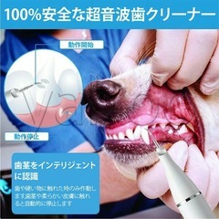 ペット口腔洗浄機 超音波 歯垢除去器 5モード 犬 猫 歯用ツール　高周波振動の画像