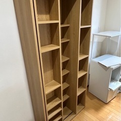 ニトリ　スライド式本棚　エスタンテs 書棚　木製棚の画像