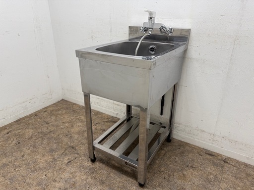 アズマ　azuma　業務用　ステンレス　1層シンク流し台　蛇口付き　厨房　飲食店　W４５０ｘD６００ｘH８００ｍｍ