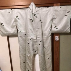 小紋　扇　とび柄　緑の画像