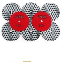 FACHLICH 乾燥 ダイヤモンド ポリッシング パッド 径 4インチ 100mm 8ピース グリット:400 花崗岩用 マーブル ストーン セラミック　新品未使用品の画像