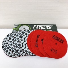 FACHLICH 乾燥 ダイヤモンド ポリッシング パッド 径 4インチ 100mm 8ピース グリット:400 花崗岩用 マーブル ストーン セラミック　新品未使用品の画像