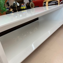 美原店 ホワイト センターテーブル モダン　ローテーブルの画像