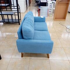 リユースのサカイ太田店★ジモティ割あり★  ソファ ブルー H65×D74×W170 クリーニング済み OJ10493の画像