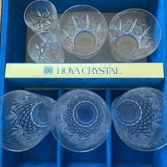 HOYA CRYSTAL カットクリスタルグラス 7個セットの画像