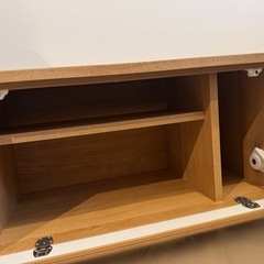 【美品／ニトリ】木目調ローボード／テレビ台／収納付きの画像