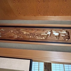 欄間　松と橋と山の画像