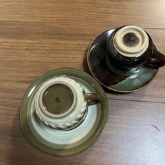 小石原焼き　カップ&ソーサー2客
の画像