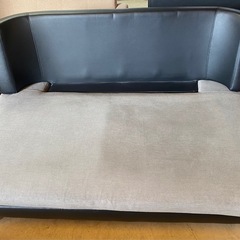 ※ 2人掛けソファ　NITORI ニトリ　L-Style SOFA POTION　合皮/布製の画像