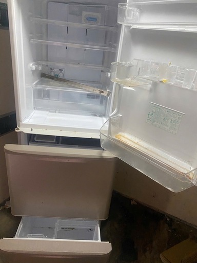 NO B423?福岡市内配送設置無料✨?シャープ SHARP 冷蔵庫 （350L・どっちもドア） シルバー系 SJ-WA35X-S