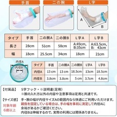 ギプスカバー　手首　お風呂の画像