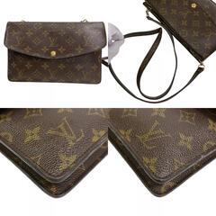 ルイヴィトン LOUIS VUITTON ショルダーバッグ モノグラム ドゥーブルラバ ポシェット M51815 ブラウンの画像
