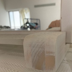 置き型　鏡　白　ホワイトの画像