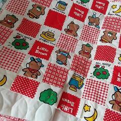レトロ柄　布　キルティングの画像
