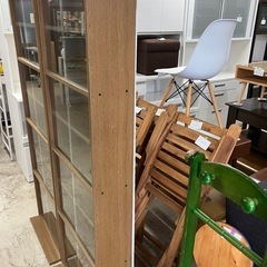 H 2508-324 木目調 キャビネット キズ汚れ有り②の画像