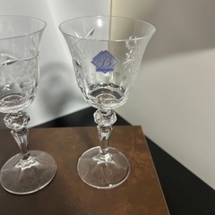 新品箱付き　Laska ボヘミアグラス　ワイングラス　2つセットの画像