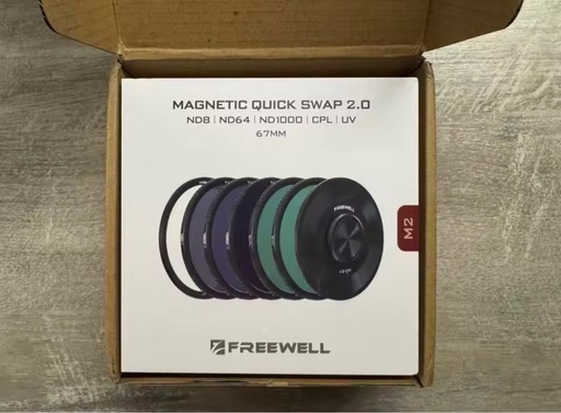 「新品未開封」Freewell M2 磁気クイックスワップ 5枚パック 67mm ND8、ND64、ND1000、CPL & UVフィルター