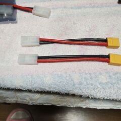 XT60オス→タミヤメス 変換コネクタ ケーブル６本入り、変換コネクター２個付きの画像