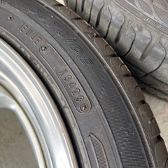 ブリヂストン T'S Racing CLIMAX POTENTIAL 14インチ 4穴 PCD100 6J +35 165/55r14 ダンロップ EC204 軽カー コンパクトカーに 当時物 
の画像