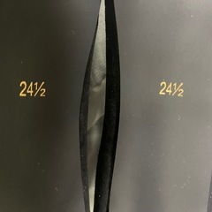 ブラックスェードハイヒールパンプス 24.5cm 替のヒールキャップ付きの画像