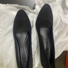 ブラックスェードハイヒールパンプス 24.5cm 替のヒールキャップ付きの画像