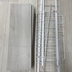 ニトリ　突っ張り壁面収納Nポルダ(幅80cm ホワイトウォッシュ)の画像
