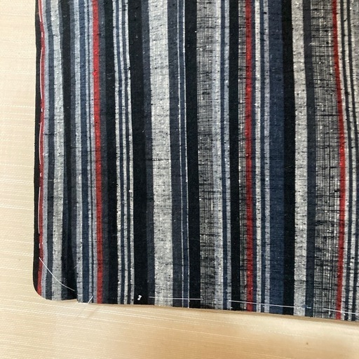 着物　縞　紬　袷　しつけ糸付き　未使用品
