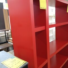 リユースのサカイ浦和店 【E192】★スリム本棚 レッドの画像