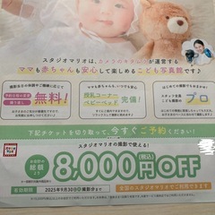 スタジオマリオ 8000円OFF クーポンチケットの画像