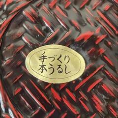 【新品未使用】　久留米ランタイ漆器茶托　 手づくり 本漆5個セット 編み込みデザインの画像