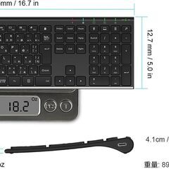 Arteck 2.4G無線ワイヤレス キーボード マウス セットの画像