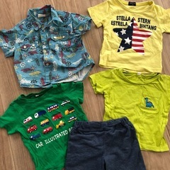 子供服　全部で6着　サイズ80 Tシャツ&短パン＋肌着の画像