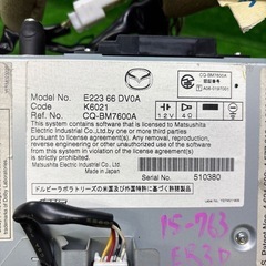 CX-7 純正HDDナビ　ワンセグ　E223 66 DV0A 2006年　マツダ　動作品　本体のみ　S50701E231の画像