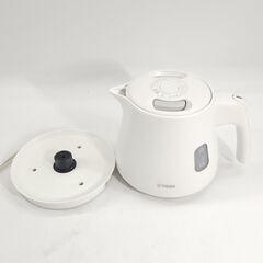 TIGER タイガー 電気ケトル PCM-A060 2021年製 0.6L 白 ホワイト 25h菊TK10の画像
