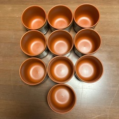 陶器 湯呑み10個の画像