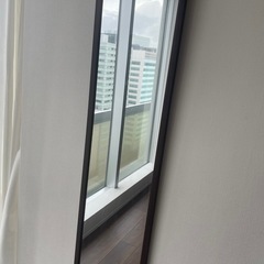 【美品】全身映せるスタイリッシュな姿見ミラー（壁掛け・立て掛け両用）  の画像