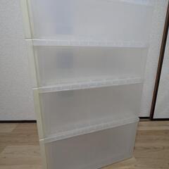 無印良品　衣装ケース　引出し式　収納ケース　クリアケース　4つの画像