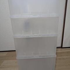 無印良品　衣装ケース　引出し式　収納ケース　クリアケース　4つの画像
