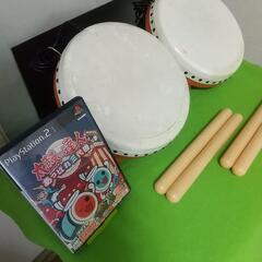 【売り切れました】PS2 太鼓の達人 タタコン 2個 セット 動作品の画像