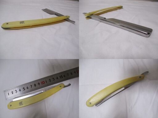 G∀219 西洋剃刀 ヘンケルス ドイツ ゾーリンゲン 17 J.A.HENCKELS SOLINGEN ZWILLINGSWERK 17 検：カミソリ 髭剃り 理容室 床屋