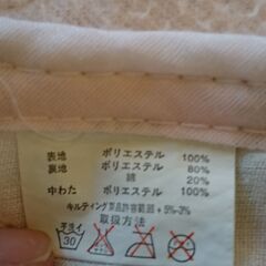 【無料】シングルサイズ敷パッド 表側ポリエステル100％ 裏側ポリエステル80％＋綿20％ 中わたポリエステル100% 敷き布団パッド ※受付終了になっていない限りは気長に募集中の画像