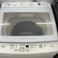 【愛品館江戸川店】保証充実　AQUA　2021年製　9.0kg全自動洗濯機　AQW-V9Mの画像