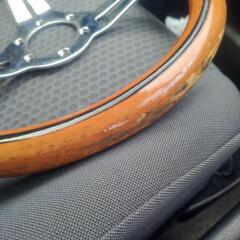 ウッドステアリング 社外ハンドル の画像