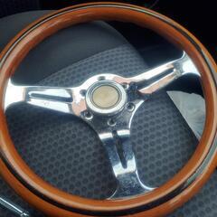 ウッドステアリング 社外ハンドル の画像