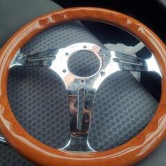 ウッドステアリング 社外ハンドル の画像