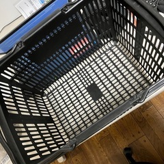 ロ 2508-332 ショッピングバスケット大 ブラック 中古の画像