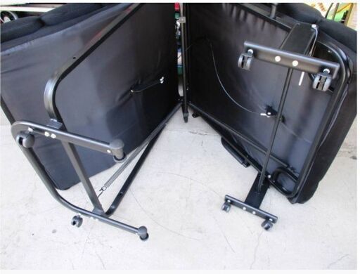 SUN HARVEST　モコモココンパクト　折りたたみベッド　リクライニング　シングル　動作良好　サンハーベスト　直接引取歓迎　コンパクト