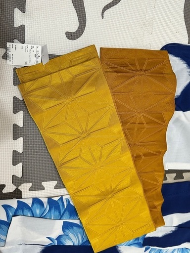 【新品•未使用】撫松庵　青いひまわり柄 浴衣・帯セット(横浜SOGO購入)